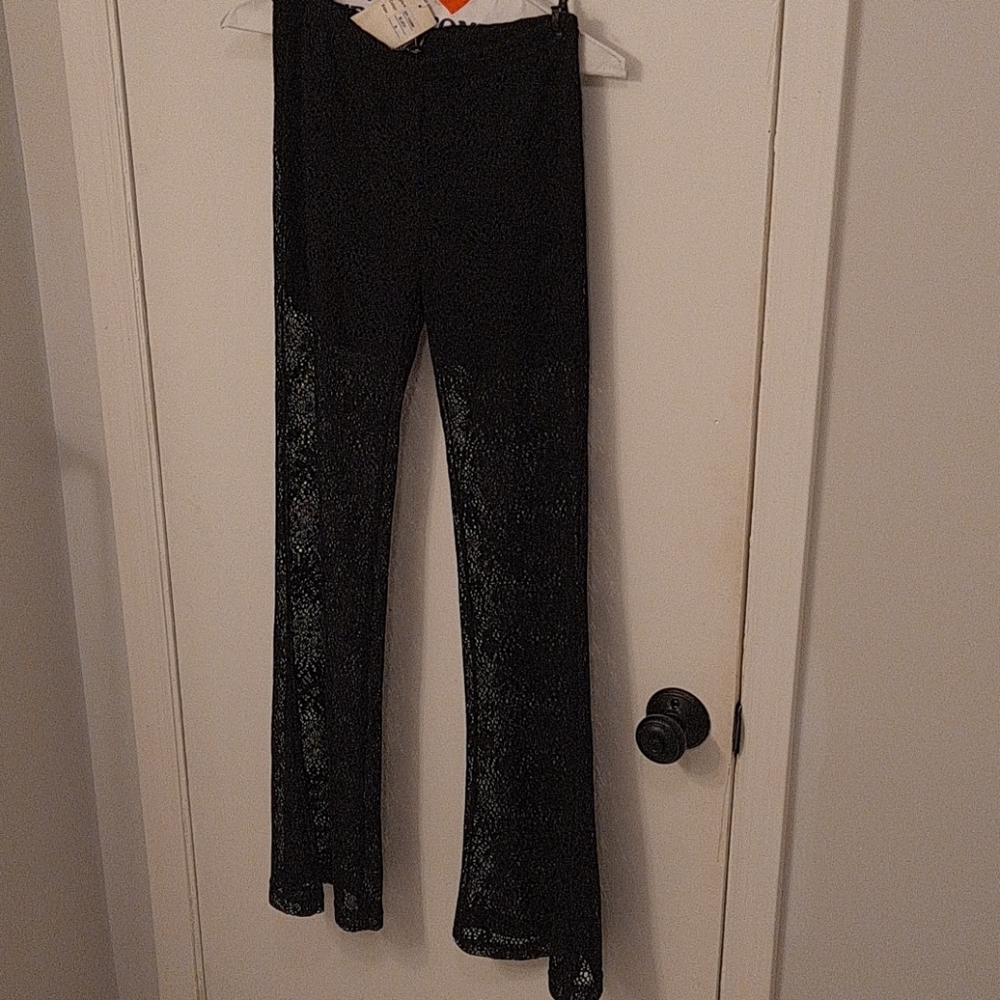 Embroidered flare out pants